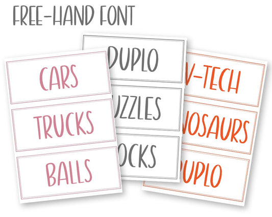 Custom Labels for Toy Storage Tubs