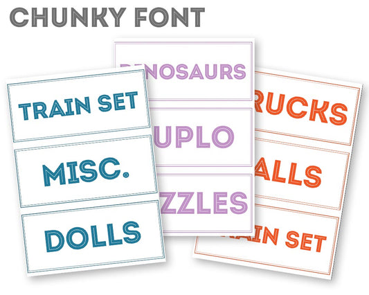 Custom Labels for Toy Storage Tubs
